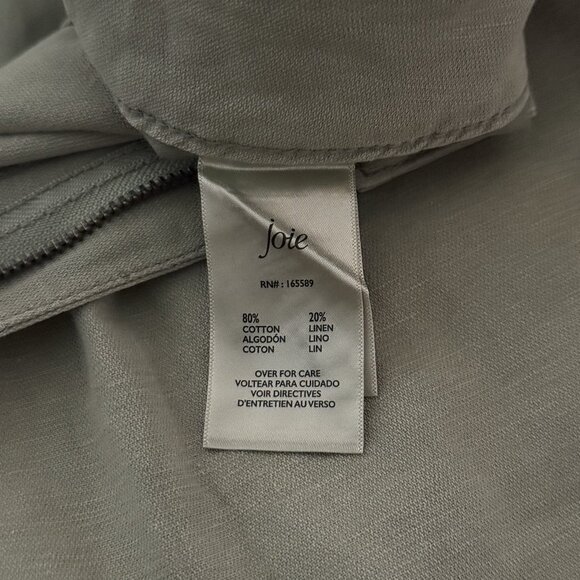 Joie Women’s Pleated Shorts Faded Cactus Green Sz XL NWT MSRP $158 Cotton Linen - Picture 9 of 11